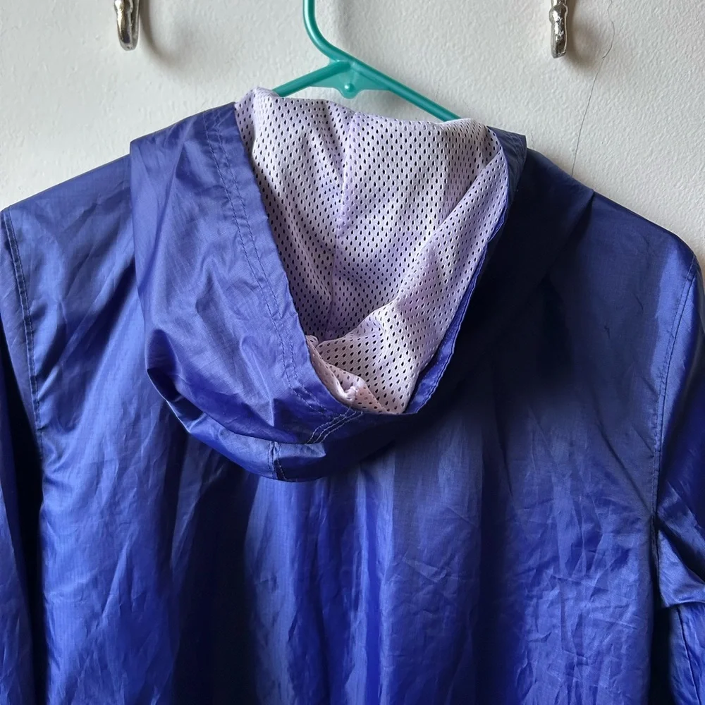 UNDER ARMOUR Kids Hooded Rain Jacket Blue Full Zip Windbreaker — Size M
